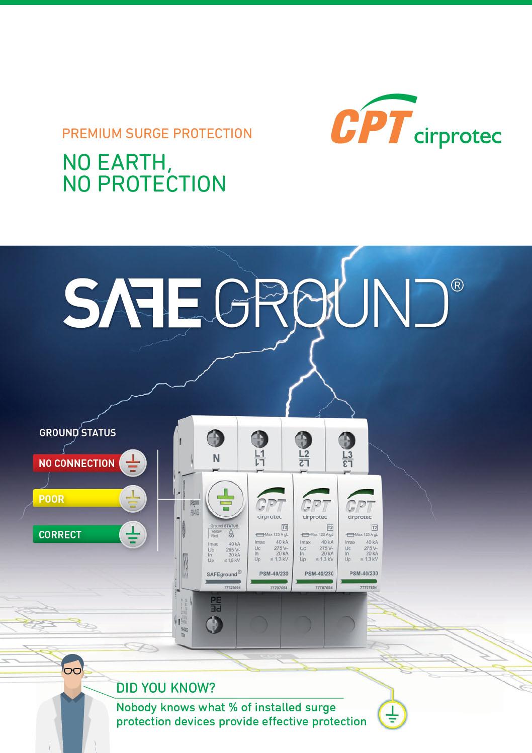 CPT-Cirprotec-V-SAFEGROUND-MONITORING-GROUNDING-SPD supplied by ElectroMechanica